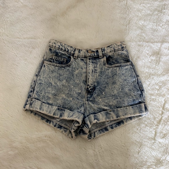 American Apparel Pants - American Apparel Denim Shorts - Acid Wash